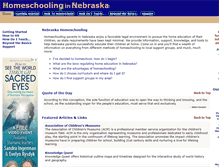 Tablet Screenshot of homeschoolinginnebraska.com